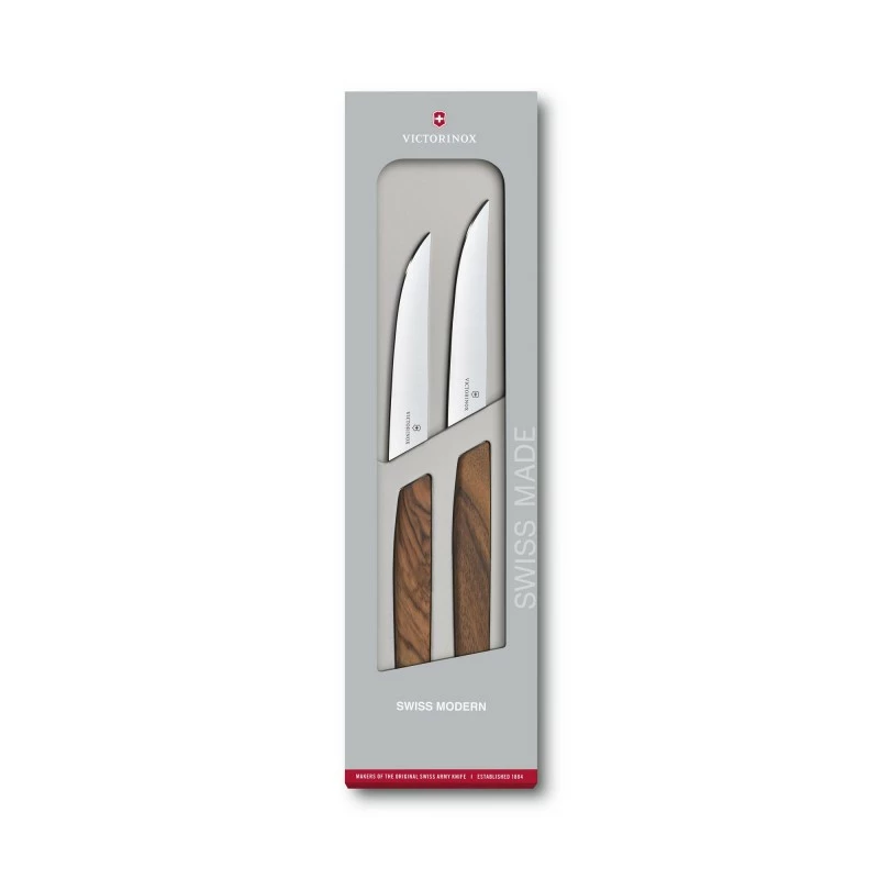 2 Couteaux Steak/table Victorinox Swiss Modern 12cm Noyer 4 2 Couteaux Steak/table Victorinox Swiss Modern 12cm Noyer – Image 2