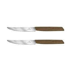 LE COUTEAU Ventes 24 2 Couteaux Steak/table Victorinox Swiss Modern 12cm Noyer
