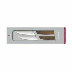 LE COUTEAU Ventes -LE COUTEAU Ventes 2 couteaux steaktable victorinox swiss modern noyer lame a dents 12cm 1
