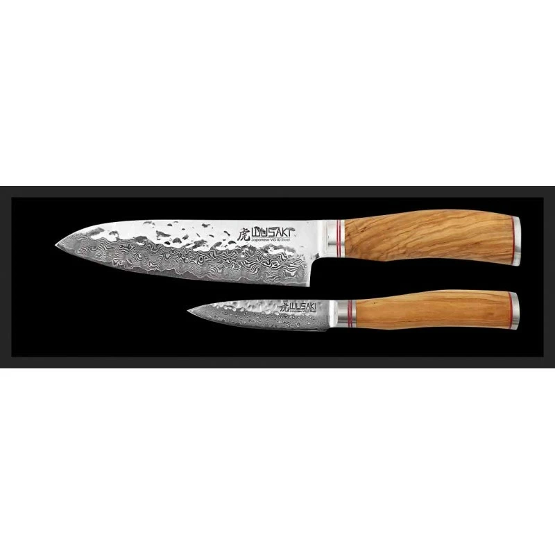 Coffret 2 Couteaux Wusaki Damas VG10 - Santoku Et Office 4 Coffret 2 Couteaux Wusaki Damas VG10 - Santoku Et Office – Image 2