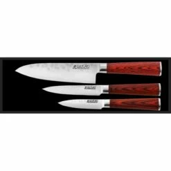 Coffret 3 Couteaux Wusaki Pakka X50 - Santoku, Universel Et Office 5 Coffret 3 Couteaux Wusaki Pakka X50 - Santoku, Universel Et Office -LE COUTEAU Ventes coffret 3 couteaux wusaki pakka x50 santoku universel et office 1