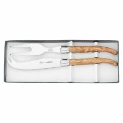 Coffret Fromage Laguiole G.David 2 Pièces Bois Olivier