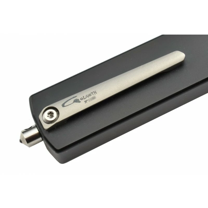Couteau Automatique OTF Golgoth G12T Tanto D2/alu Noir 10 Couteau Automatique OTF Golgoth G12T Tanto D2/alu Noir – Image 8