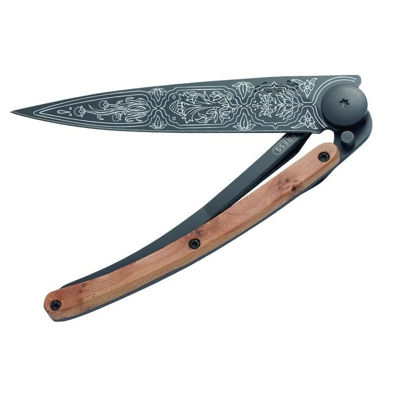 Couteau Deejo Black TATTOO Genévrier - 1920 4 Couteau Deejo Black TATTOO Genévrier - 1920 – Image 2