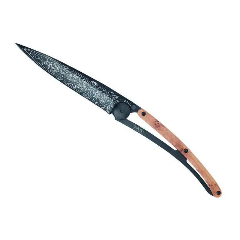 Couteau Deejo Black TATTOO Genévrier - 1920 3 Couteau Deejo Black TATTOO Genévrier - 1920