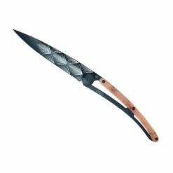 Couteau Deejo Black TATTOO Genévrier - Art Déco