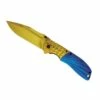 Couteau Herbertz Alu Bleu Doré 12cm -LE COUTEAU Ventes couteau herbertz alu bleu dore 12cm