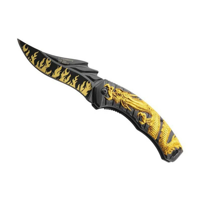 Couteau Herbertz Dragon Alu Noir 12,5cm Inox 588813 3 Couteau Herbertz Dragon Alu Noir 12,5cm Inox 588813