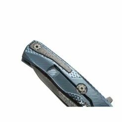 Couteau LionSteel ROK Titanium Bleu Damas -LE COUTEAU Ventes couteau lionsteel rok titanium bleu damas 2