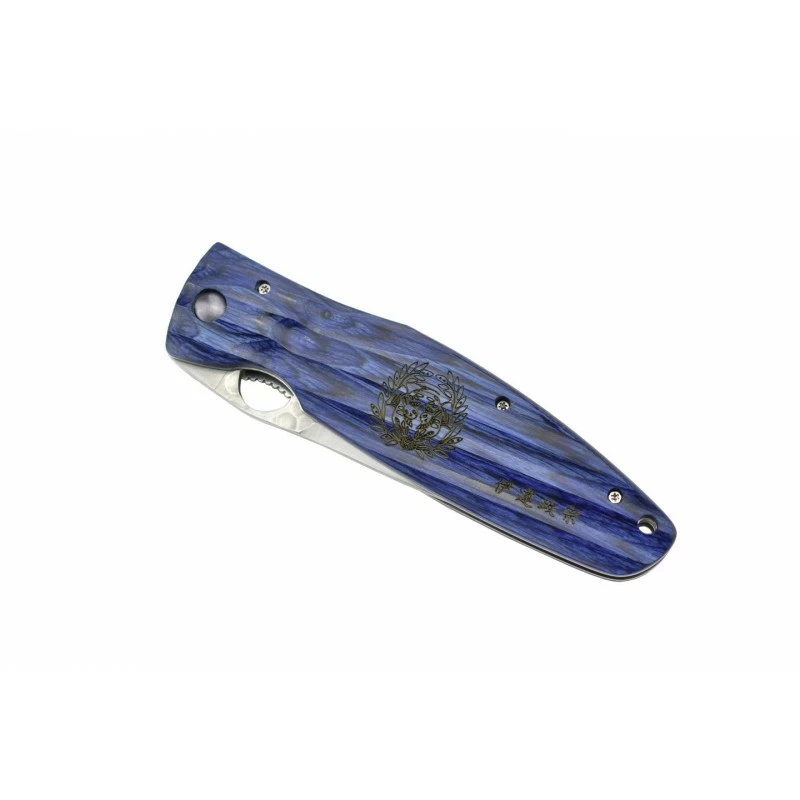 Couteau Mcusta MC-186G Pakka Wood Bleu Lame SPG2 4 Couteau Mcusta MC-186G Pakka Wood Bleu Lame SPG2 – Image 2