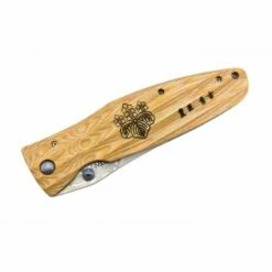 Couteau Mcusta Sengoku MC-182D Damas Pakka Wood Jaune -LE COUTEAU Ventes couteau mcusta sengoku mc 182d damas pakka wood jaune 4