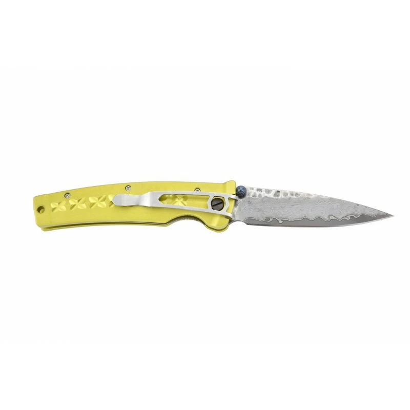 Couteau Mcusta Tsuchi MC-164D Aluminium Jaune Damas 7 Couteau Mcusta Tsuchi MC-164D Aluminium Jaune Damas – Image 5