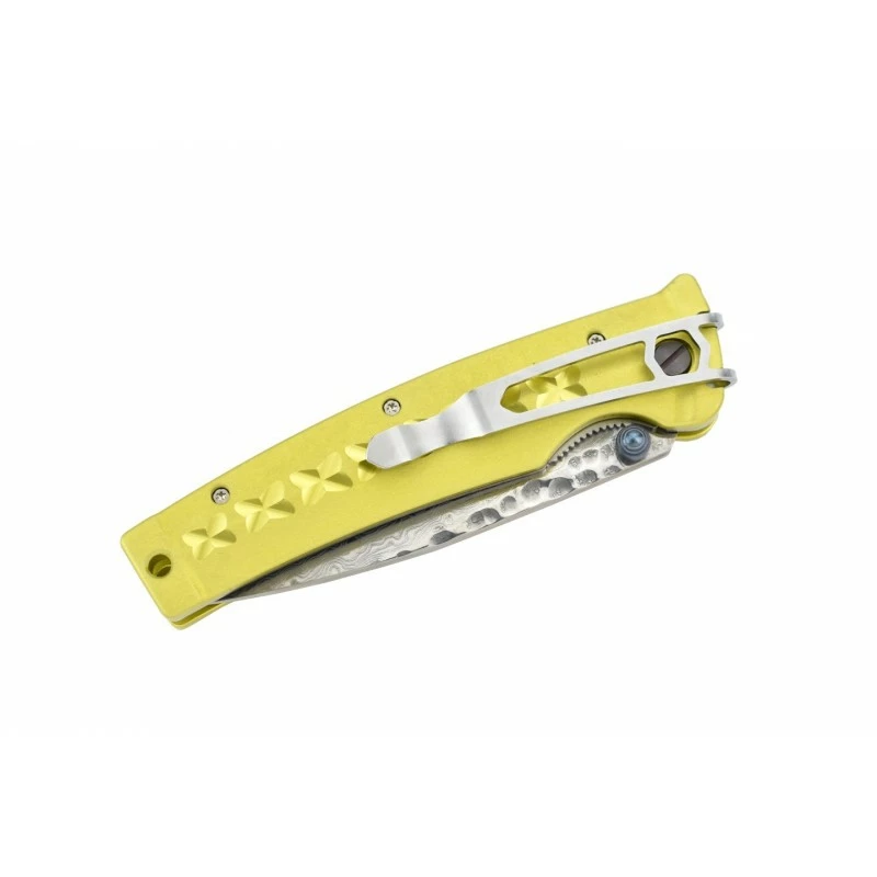 Couteau Mcusta Tsuchi MC-164D Aluminium Jaune Damas 10 Couteau Mcusta Tsuchi MC-164D Aluminium Jaune Damas – Image 8