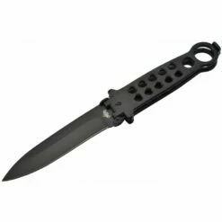 Couteau Papillon à Ouverture Latérale En Acier Noir - Mtech