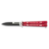 Couteau Papillon Albainox 36236 Manche Rouge -LE COUTEAU Ventes couteau papillon albainox 36236 manche rouge