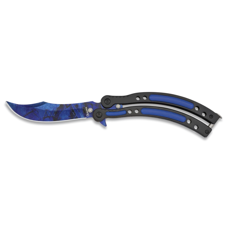 Couteau Papillon Albainox Colorful Bleu Et Noir 3 Couteau Papillon Albainox Colorful Bleu Et Noir