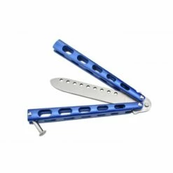 Couteau Papillon D'entraînement Max Knives P33B Manche Alu Bleu -LE COUTEAU Ventes couteau papillon d entrainement max knives p33b manche alu bleu 3