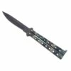 Couteau Papillon Keen Blades - Manche Camouflage 12.5cm à Trous -LE COUTEAU Ventes couteau papillon keen blades manche camouflage 125cm a trous