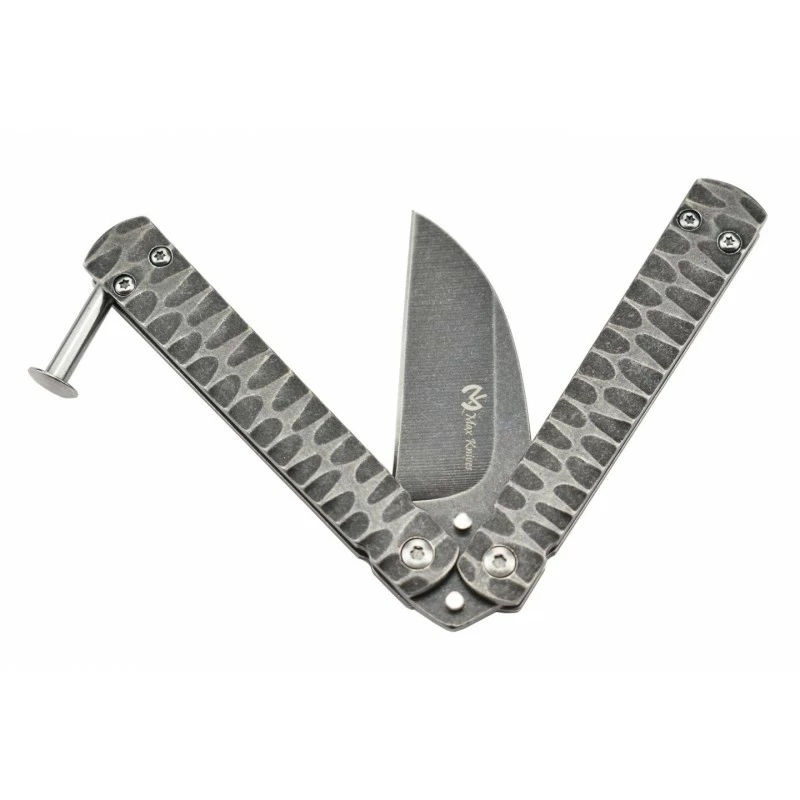 Couteau Papillon Max Knives P42 Acier Stonewash 7 Couteau Papillon Max Knives P42 Acier Stonewash – Image 5