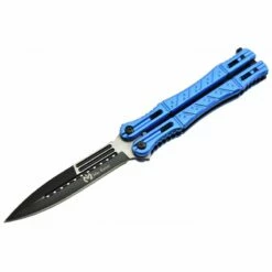 Couteau Papillon Max Knives P45 3Cr13 Aluminium Anodisé Bleu