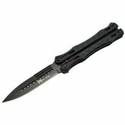 Couteau Papillon Max Knives P48 3Cr13 Aluminium Anodisé Noir