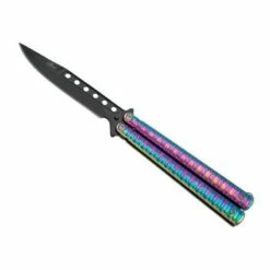 Couteau Papillon Third 13cm Inox Arc En Ciel