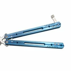 Couteau Papillon Third Bleu 13cm Inox Satiné - K2920A -LE COUTEAU Ventes couteau papillon third bleu 13cm inox satine k2920a 2