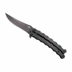 Couteau Papillon Third Chaine 13.5cm Inox Noir