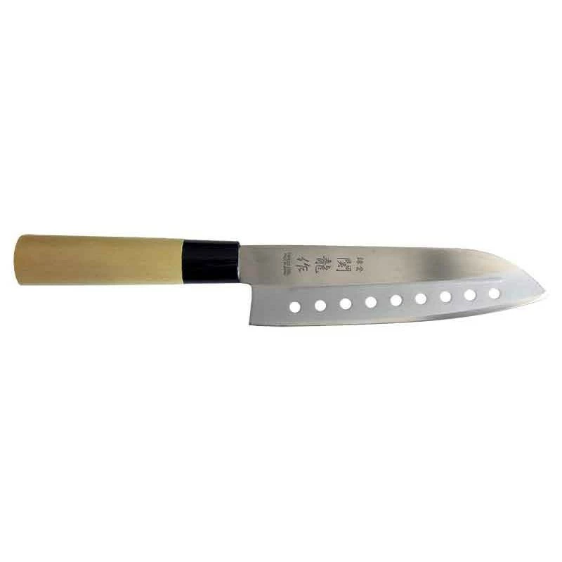 Couteau Santoku Ajouré SekiRyu 170mm 3 Couteau Santoku Ajouré SekiRyu 170mm
