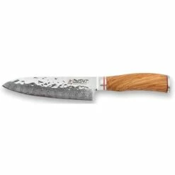 Couteau Santoku Alvéolé Wusaki Série Damas VG-10