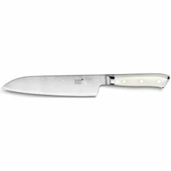 Couteau Santoku Damas Déglon Manche Corian
