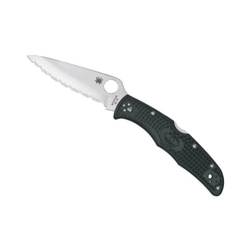 Couteau Spyderco Endura 4 Noir à Dents C10SBK 3 Couteau Spyderco Endura 4 Noir à Dents C10SBK
