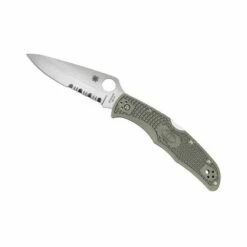 Couteau Spyderco Endura 4 Vert à Dents C10PSFG