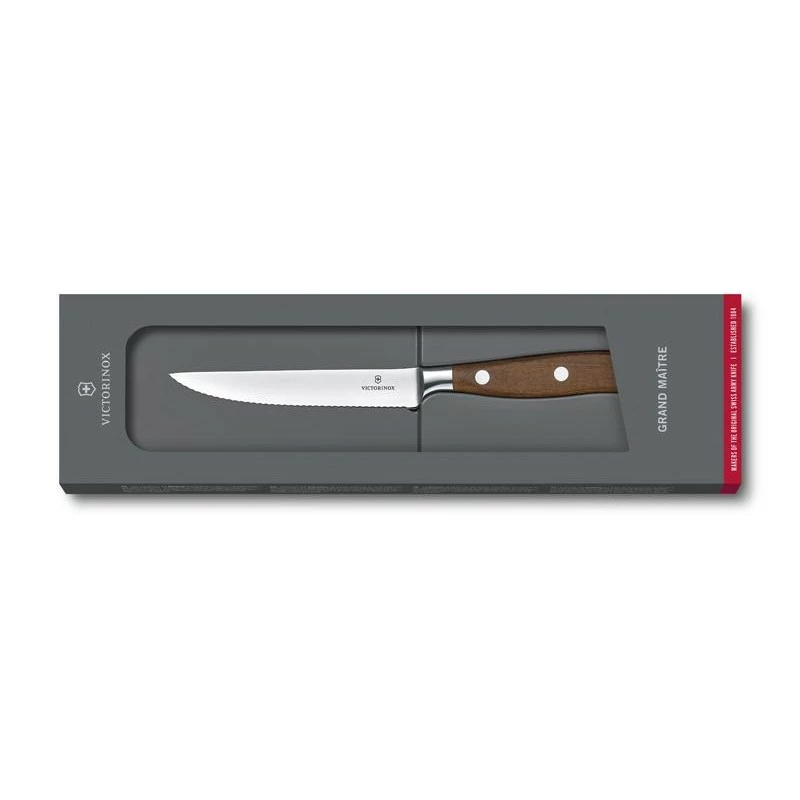 Couteau Steak Victorinox Grand Maître Lame Crantée 12cm érable 5 Couteau Steak Victorinox Grand Maître Lame Crantée 12cm érable – Image 3