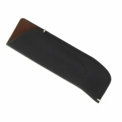 Pochette En Cuir Neo Noir Et Marron 12/13cm